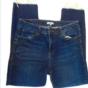 Women's BP.  Skinny Cut Off Hems Jeans, Dark Blue